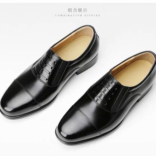 Les chaussures de chaussures pour hommes à trois articulations sont les chaussures de cuir à trois articulations à trois pointes Lieutenant Chaussures en cuir Chaussures Instructor Chaussures de travail Sécurité Chaussures Standard Taille 41