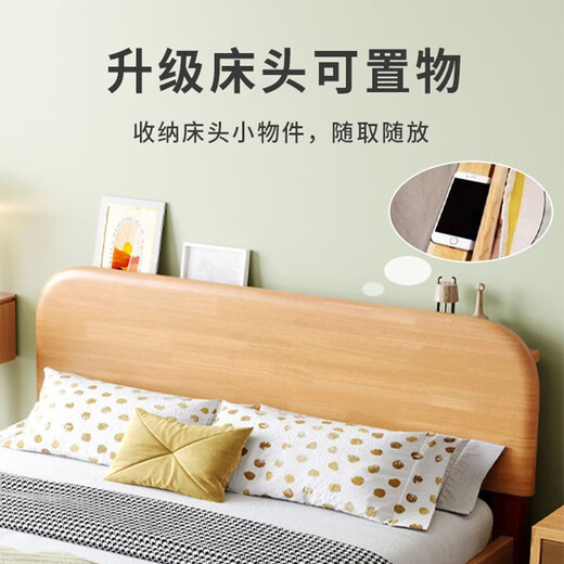 Mulinjia children's bed solid wood children's bed boy girl bed small apartment single small bed crib solid wood bed solid wood bed + 10cm environmentally friendly brown mat 135cm*190cm