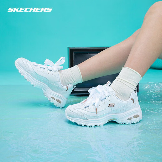 [70% neu] Skechers Fashion Casual Women's Shoes Seidenpande Panda Style Low Top 11976 Weiß/Gold 35