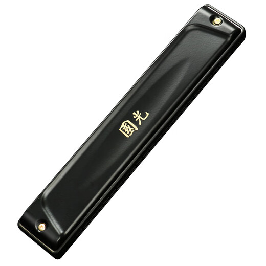 Guoguang 24 trous B Tune National Dream Performance au niveau spécial Tune Polyphonic Harmonica (Athen Black, Instructions de soufflage assorties) B Tune