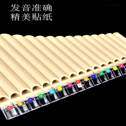 Resin Panflute Musical Instrument Débutant 16/18 Tube C Ajustement simple et facile à apprendre à jouer du modèle personnalisé pour les élèves et les enfants du primaire 18 Tube Orange