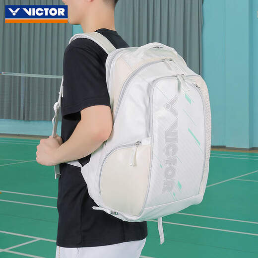 
Victor Victor New Badminton Bag Large Capacity Backpack Independent Shoe Cluster Badminton Racket Pack Sports Backpack BR7009 BR7009 White