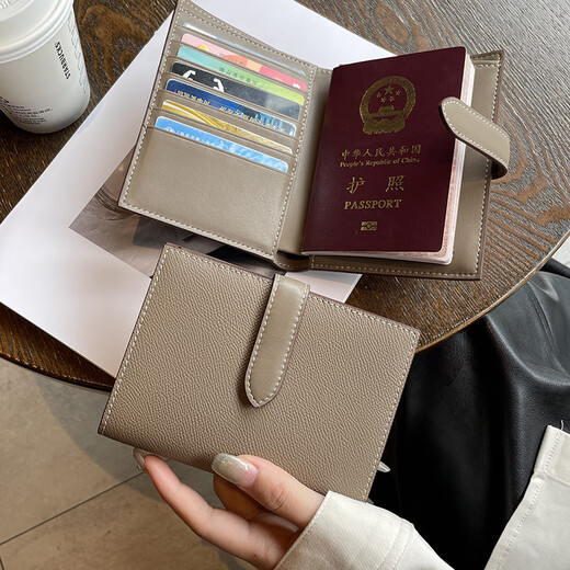 护照夹女护照保护套出国旅行护照包证件收纳多功能卡包便携式 黑色
