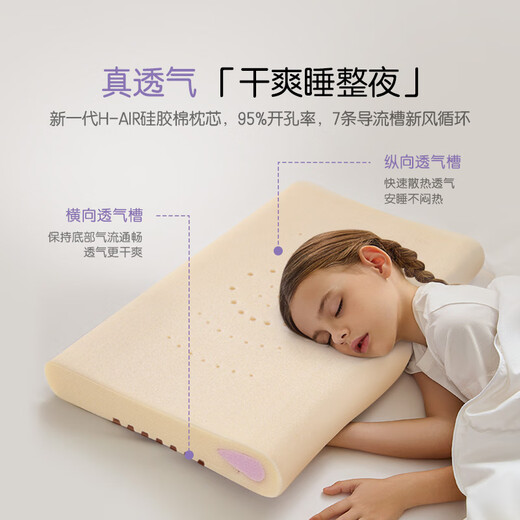Luolai children's breathing pillow maternal and infant grade A kindergarten pillow core sweat-wicking baby silicone memory pillow 1-3 years old 3cm high