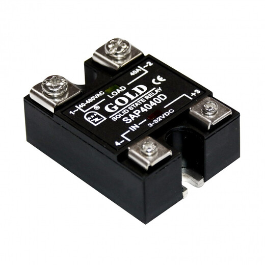 Huilide Customized GOLD Single-Phase 40A Solid State Relay DC Control AC 220V Solid State Relay SAP4840D