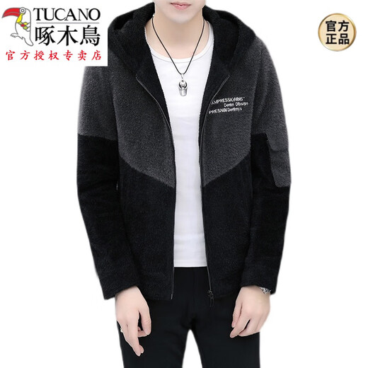 
Woodpecker (TUCANO) woolen jacket for men in spring, autumn and winter 2024 new men's jacket autumn plus fleece top casual Korean version men's clothing 9923 brown (added plus fleece) thickened 4XL