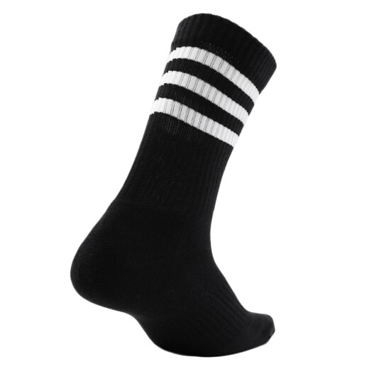阿迪达斯 （adidas） 男袜子女袜子 新款运动袜子跑步健身训练舒适透气休闲中筒袜子 FH6629/三条纹/长袜 S-建议 35-38码