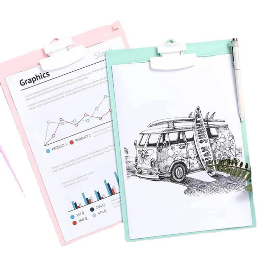 Comix A4 multi-function writing board clip with scale Portable grid line drawing pad A724 grid line style-horizontal-blue A725