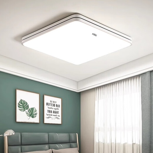 NVC Lighting LED ceiling lamp living room lamp round 40 50 60 80CM modern simple bedroom lamp one line round 50cm three-color dimming 36w