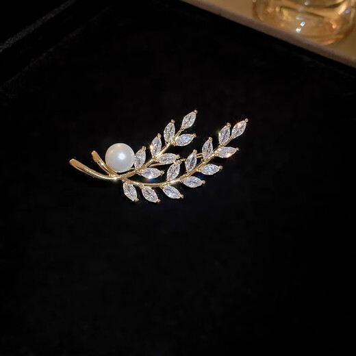 Idel wheat ear brooch, high-end female design, niche corsage, high-end suit pin, accessories, birthday gift for girlfriend, wheat ear brooch XZ0513