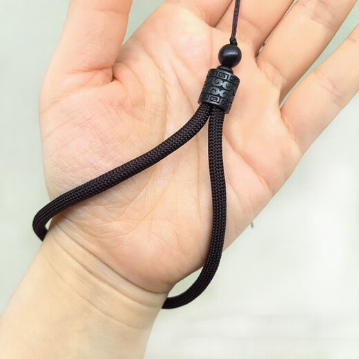 CHUXIANG rosewood embossed thick handle piece lanyard toy car hanging wrist rope slingshot rope miss rope portable rope bracelet rope brown thick wood carved handle rope A28-108