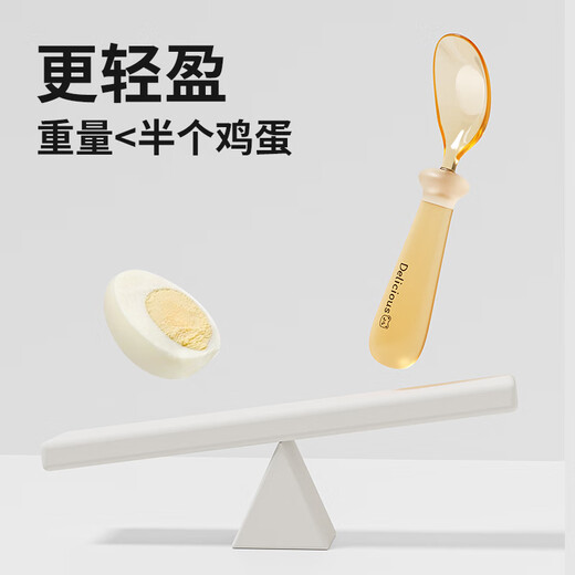 Beeshum贝斯哈姆儿童勺子宝宝训练勺学吃饭餐具PPSU叉勺短柄婴儿辅食勺 PPSU【双勺子+收纳盒】