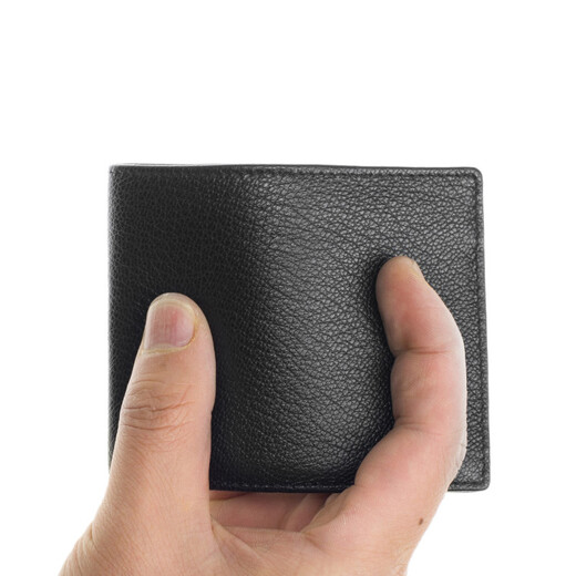 apatia horizontal men's wallet short genuine leather ultra-thin mini sheepskin wallet simple youth small portable horizontal photo frame version