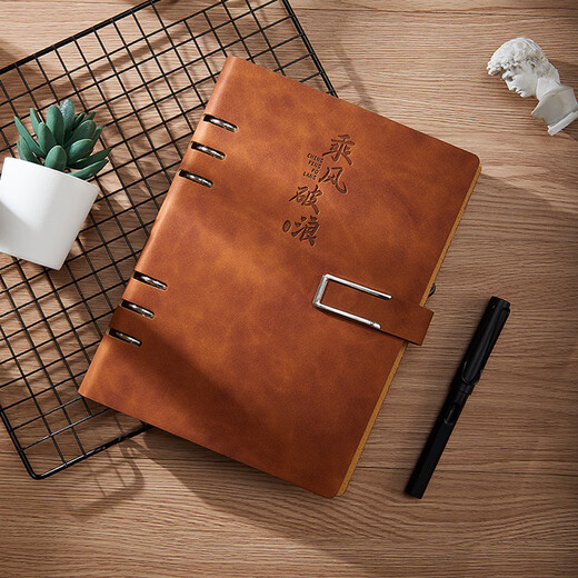 Tengxiong Loose Leaf Notebook Simple Valor U Botón en forma de U cuaderno Registro extraíble y espeso Registro Caja de regalo de recuerdo Juego de regalo de regalo práctico