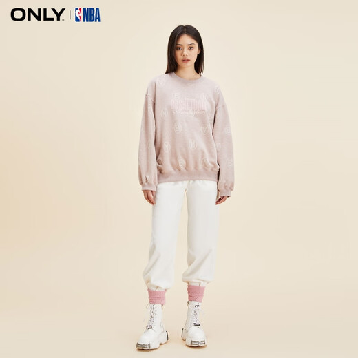 ONLY秋冬NBA联名款字母刺绣宽松卫衣女|12349S024 C15 粉色花纱SHADOW GRAY XS 155/76A