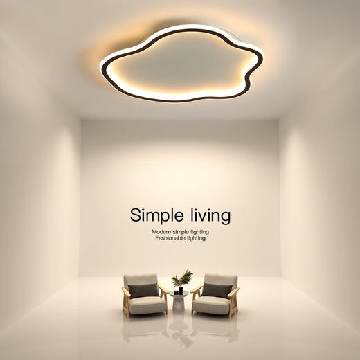 Vinoa Modern Simple LED Ceiling Lamp Cloud Creative Personalized Bedroom Lamp Master Bedroom Children Boys Girls Room Lamp White 40cm Three-Color Changing Light