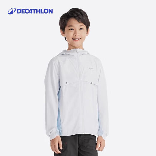 Decathlon (DECATHLON) Children's Cooling Sun Protection Clothing Breathable Sun Protection Clothing UPF500+ Summer Lightweight Jacket for Boys and Girls 2024 New Milk Tea Coffee 80 123-130cm 7-8 years old