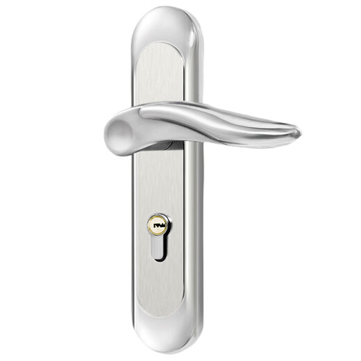 Huili custom stainless steel door lock indoor bedroom door set door household universal solid wood door mechanical handle lock 508 stainless steel lock 35-50mm universal type with key