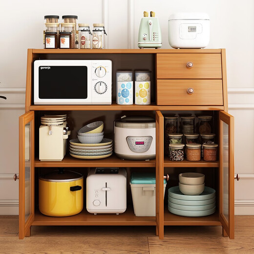 ZHUYIJIA буфет для дома, гостиной, шкаф для хранения, кухонный шкаф, чайный шкаф, настенный винный шкаф, многофункциональный шкаф для хранения, сервант - трехдверная модель с выдвижным ящиком