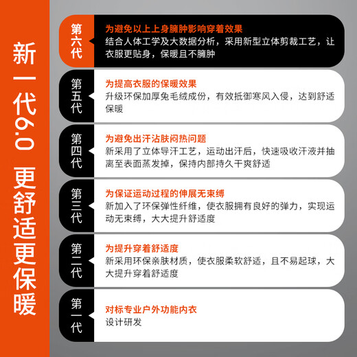 TFO functional underwear comfortable rabbit fur skin-friendly outdoor thermal underwear 6422307 men's black 1XL