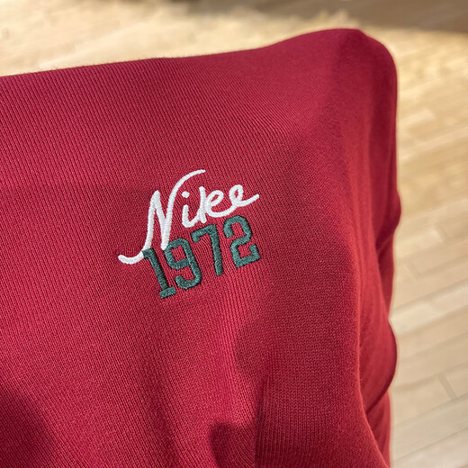耐克（NIKE）外套女装春季新款运动服针织圆领宽松卫衣套头衫FV8444-113 FV8444-677红色内里毛圈 宽松版型 L