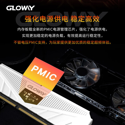 Gloway 32GB (16GBx2) DDR5 5600 desktop memory Tiance vest selected particles CL46 Haoyue White