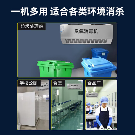 EVANLEY wall-mounted ozone generator industrial commercial school laboratory food factory packaging workshop disinfection machine garbage room purification air deodorization disinfection sterilization ozone machine 10g/h (100 square meters) remote control timing durable model