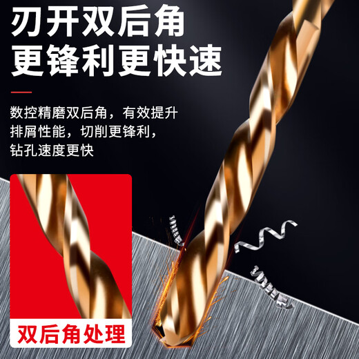 Delixi Electric tungsten steel drilling special stainless steel alloy universal twist drill super-hard industrial grade drill bit 6.0mm 1 pack