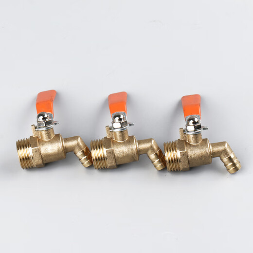Large truck car dripping brake sprinkler accessories sprinkler switch ball valve faucet pure copper drain valve 4 points copper core angle valve