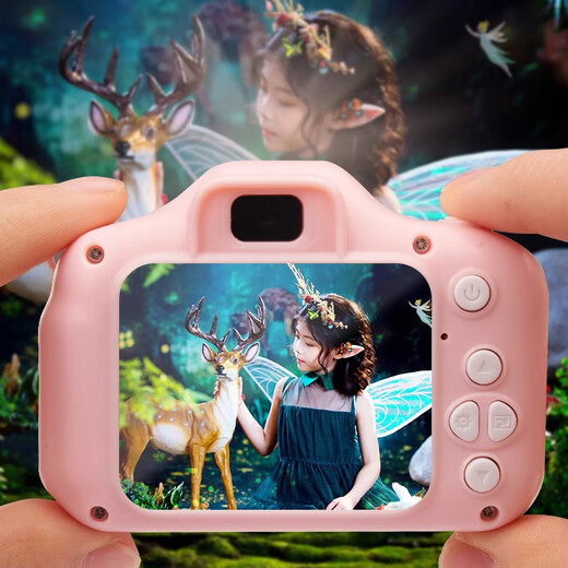 Yubeijia Children's Camera Baby Girl 6-10 Toy HD Digital Primary School Boy Can Take Photo Mini Birthday Gift Green Little Monster 9600w+Protective Case+32G Children's Day Gift