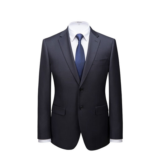 Peromont Men's Wool Business Formal Wear Professional Suit Wedding Groom Suit Navy 175D