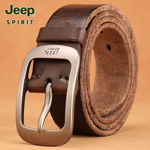 Jeep Jeep Anti-Allergic Pure Cowhide ремень для мужчин молодой ремень ручной работы для мужчин подлинная кожаная пряжка простая ретро-брюк тренд 1047 [ретро бронзовая пряжка] Утолщенный ремень 110 см.