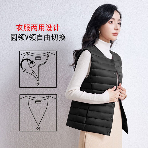 YAYA (YAYA) off-season down jacket for women in autumn and winter new style lightweight slim fit down vest slim liner vest top KX off-white M 160