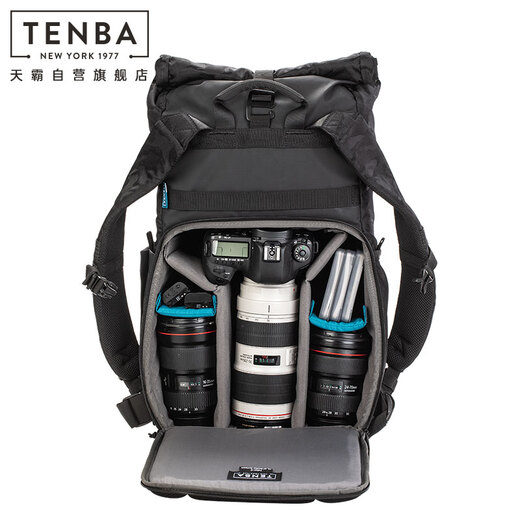 
Tianba American TENBA photography bag shoulder camera bag outdoor waterproof SLR upper and lower warehouse large capacity design Fulton v2 camouflage black 16L637-738