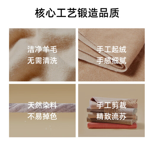 Woolsey pure wool scarf men's winter high-end neck warm neck scarf father's Valentine's Day New Year's birthday gift men's gift box