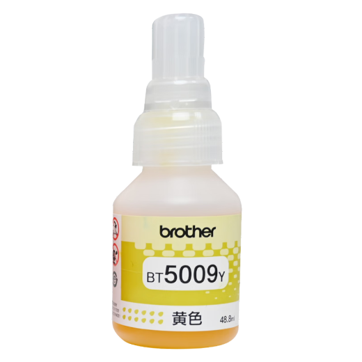 兄弟（brother）原装兄弟BTD60黑色5009彩色墨水 T300 500 425 520 710 725打印机 兄弟BT5009Y黄色墨水 5000页
