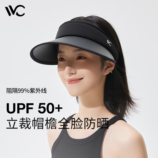 VVC Chengyi recommends sun protection hats, women's sun hats, women's summer sun hats, full face hats, empty top hats, fashionable black