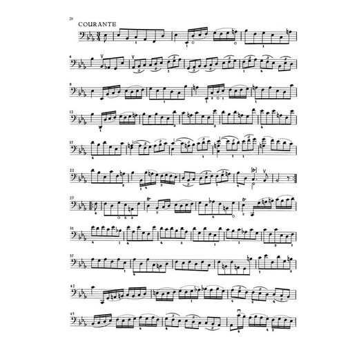 骑熊士原版 巴赫 六首无伴奏大提琴组曲 BWV1007-1012 考级用书 Bach Six Suites for Violoncello solo BWV 1007-1012 BA320-15