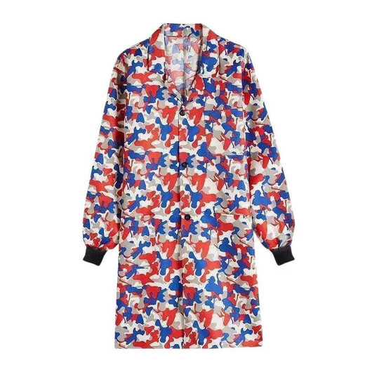 Camouflage coat, labor protection work clothing, men's dirty-resistant, breathable, dust-proof outer clothing, threaded cuff coat, navy blue, large size 155 to 220 Jin Jin equals 0.5 kg