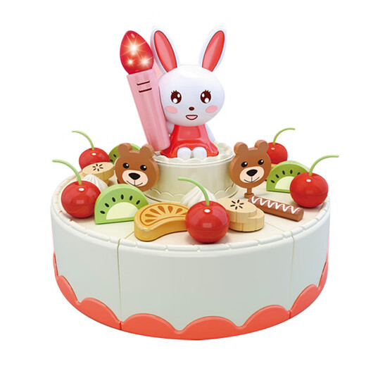 Dimanqi Kinderhaus spielen Spielzeug Baby Schneidkuchen Model Spielzeug Simulation Sound Leichtes Schneiden le Baby Geburtstagsgeschenk
