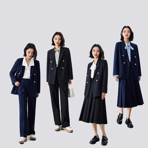 Lady Bird black suit suit for women's public examination high-end casual workplace formal wear commuting jacket interview suit TZ55 black suit + bootcut pants XL - suitable for 120-130 Jin Jin equals 0.5 kg can be worn