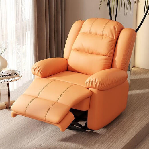 Zhaozhaoyun and Yuetou space sofa cabin electric sofa single person sofa lazy sofa living room massage sofa multi-function sofa orange technology cloth manual sitting lying + shaking