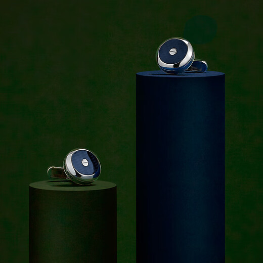 萧邦（Chopard）CLASSIC袖扣新年礼物官方正品 精钢 - 蓝色碳纤维