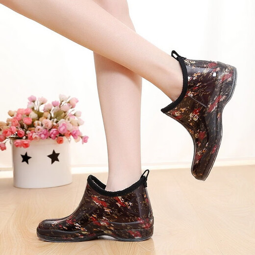 Fan'an versión coreana de botas de lluvia de gelatina de la gelatina botas de agua cortas para mujeres zapatos solo zapatos de agua zapatos de goma botas de lluvia sin desliz