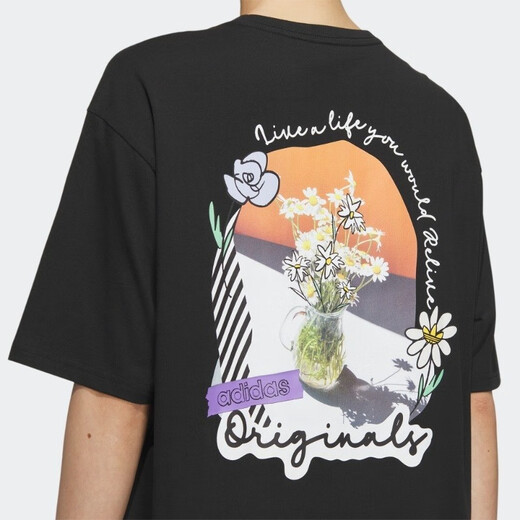 阿迪达斯 （adidas）三叶草女装 新款运动服透气半袖短袖T恤 DW3892 IK8635 XXS 30