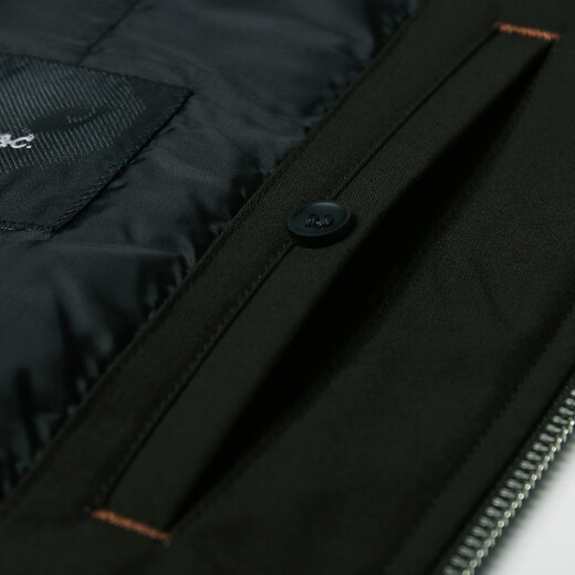 Seven Wolf Jacket Men's Spring Baseball Neck Wool Clean Color Jacket Men's Business Casual Warm Windproof Clothes Top 201 (Dark Green) 185/100A (XXXL)