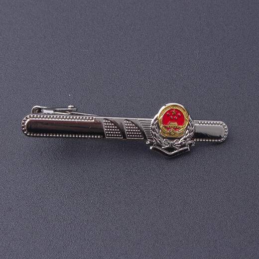 Ou Shixin work tie tax tie zipper style lazy easy-to-pull navy blue national tax burgundy tie clip with label tax (silver men's tie clip)