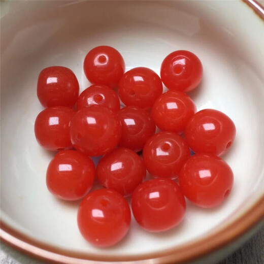 Fat Donglai's same style Baoshan Nanhong single beads natural loose beads old type barrel beads bracelet with one Baoshan 8x7mm old type bead