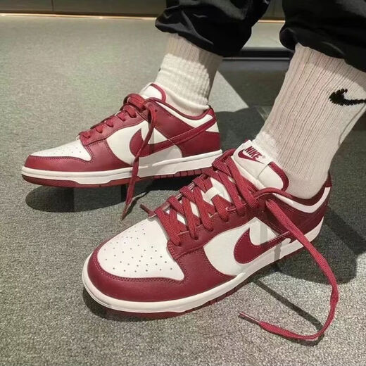耐克（NIKE）休闲鞋男鞋2025夏季新款Dunk低帮板鞋轻便舒适透气耐磨运动鞋 DD1391-601白红 41