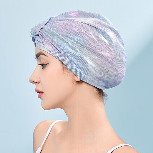 OMOM swimming cap for women with long hair, special for cute Korean and Japanese adult women, trendy ear protection, enlarged fabric